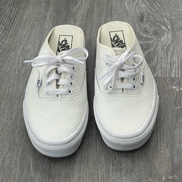 Vans Python White Mules Size 8.5 - Picture 2 of 7